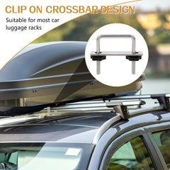 VOSAREA bracket keeps luggage secure on various roof rack systems.