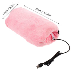 Vosarea USB heated hand muff shown in use delivers instant warmth.