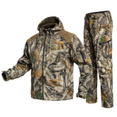 VOTAGOO quiet hunting suit coat front with organized pockets for quick gear access.