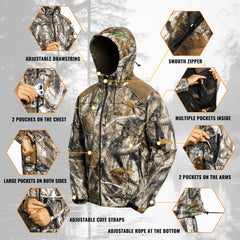 VOTAGOO coat pockets close-up showing smooth, quiet zippers and secure storage.