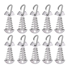 VPTMRP fishbone deck anchor peg with carabiner securing ropes for tent setup