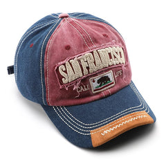 VPTMRP San Francisco hat blue back view, lightweight outdoor wear option.