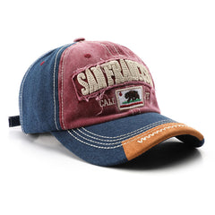 VPTMRP San Francisco hat blue front view, breathable washed cotton.