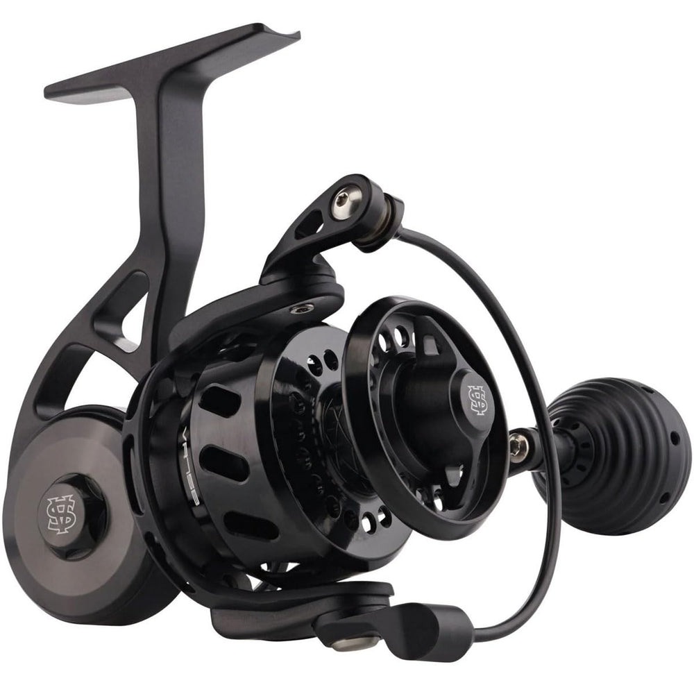 VR Series Black Spinning Reels by Van Staal – front view