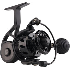 VR Series Black Spinning Reels by Van Staal – front view