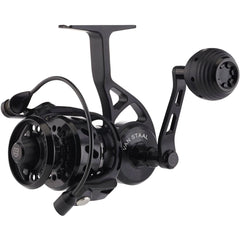 VR Series Black Spinning Reels by Van Staal – side view showing bail-less option