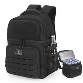VS VOGSHOW insulated double-deck cooler backpack front view showing 36-can capacity for camping