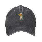 VunKo Frog Shark cap front view showing vintage denim texture for casual daily wear.