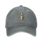 VunKo Frog Shark Gray cap front view with vintage distressed denim for daily wear