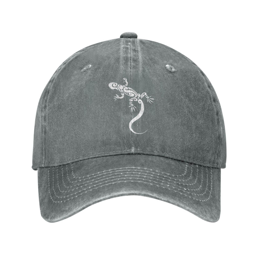 VunKo Lizard cap with cool gray denim for casual everyday wear.
