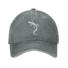 VunKo Lizard cap with cool gray denim for casual everyday wear.