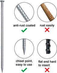 VVOKGO galvanized steel anchors resist weather and rust for long-lasting outdoor use.