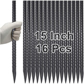 VVOKGO Rebar Stakes 15in bundle ready for sturdy concrete and timber stabilization