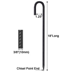 VVOKGO rebar stakes three-eighths-inch diameter metal for heavy-duty use