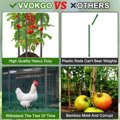 VVOKGO Rebar Stakes made from durable steel for outdoor installations
