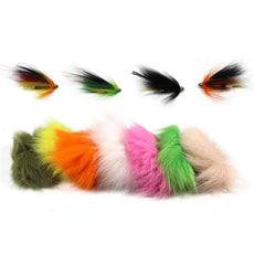 Vzuiwkfmr natural beige Arctic fox tail hair for realistic streamer patterns