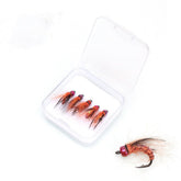 Vzuiwkfmr mayfly nymph lure orange bead head for fast sinking in trout streams