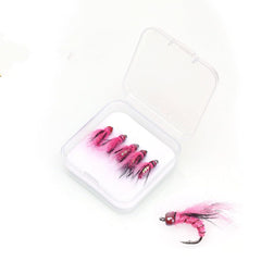 Vzuiwkfmr pink mayfly nymph lure for quick sinking and realistic trout targets.