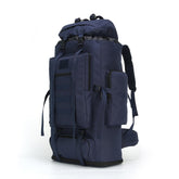 W WINTMING 70L backpack with drawstring main compartment showing organized packing for multi-day hikes.