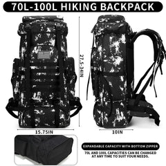 W WINTMING hiking backpack 900D Oxford fabric front view shows durability and water resistance.