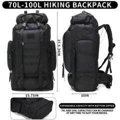 W WINTMING hiking backpack laptop compartment secures a device during travel.
