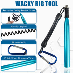 Assorted worm lures in 3 colors for bass fishing