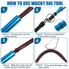 Weedless wacky rig hooks with weed guard