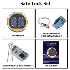 WAH YUE HING gun safe lock PCB board showing integrated electronics for secure access.