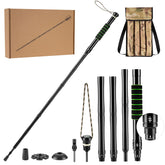 Waisul Tactical hiking stick pole assembly shows rugged aluminum build for durable trekking