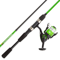 Wakeman Breakline 6ft fiberglass rod with green finish, beginner-friendly grip.