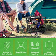 Wakeman Camping Table lightweight and durable frame ready for beach setup