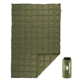 Wakeman Down Camping Blanket packable 78x52 inches for travel warmth