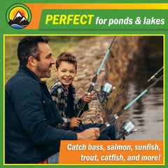Wakeman foldable pole for compact storage and travel ease.
