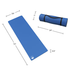 Wakeman 72-inch sleeping mat fitting on extra-wide cot