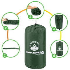 Wakeman Outdoors mummy bag offers breathable fill for balanced warmth.