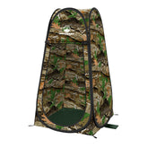 Wakeman Pop Up Pod camouflage privacy tent deployed at campsite