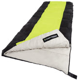 Wakeman neon green 3-season sleeping bag for versatile outdoor warmth.