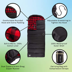 Wakeman XL hooded design with drawstring traps warmth around your face.
