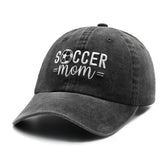 Front view of Waldeal Women's Soccer Mom Cap in black
