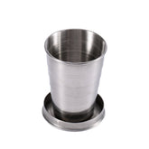 Walfront stainless steel collapsible cup folds for easy travel and lightweight reliability.