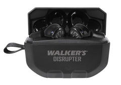 Walker's Disrupter Earbuds ambient sound settings for situational awareness outdoors.