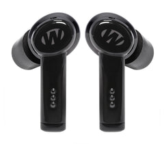 Walker's Disrupter Earbuds pairing via Bluetooth for wireless listening and protection.