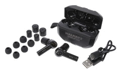 Walker's Disrupter Earbuds rapid impulse cancellation reducing sudden noises at range.