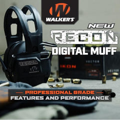 Walker's Recon Digital Muffs on range provide clear amplification for conversations between shots.