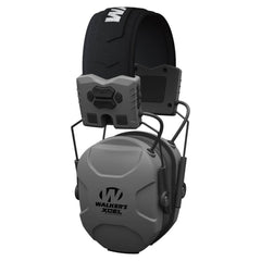 Walker's XCEL 500BT ear cup close-up emphasizing cushioned seal and comfort