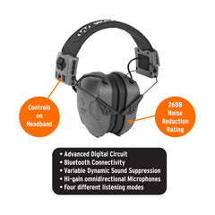 Walker's XCEL 500BT headband controls enable quick mode changes