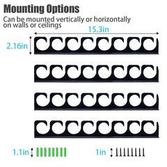 Ceiling-mounted fishing rod rack for space-saving storage