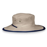 Wallaroo Explorer Hat front view shows UV 50+ protection for sunny hikes.