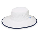 Wallaroo Sanitas Sun Hat White/Navy - front view