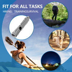 WANERSEN safety whistle for hiking gear, emits loud 120 dB signaling.